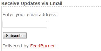 email subscription form